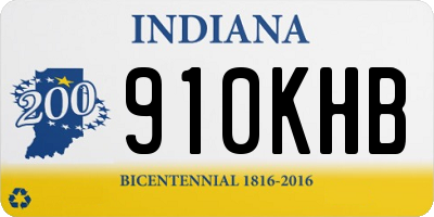 IN license plate 910KHB