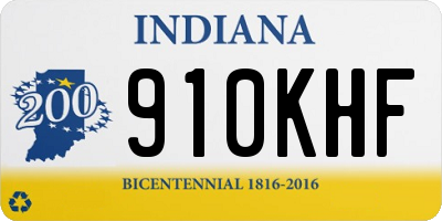 IN license plate 910KHF