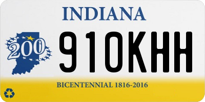IN license plate 910KHH