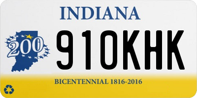 IN license plate 910KHK