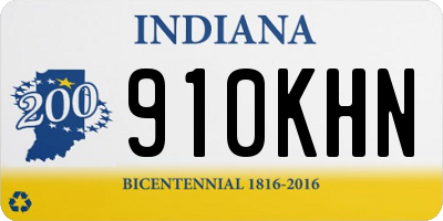 IN license plate 910KHN