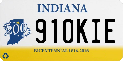 IN license plate 910KIE