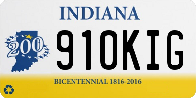 IN license plate 910KIG