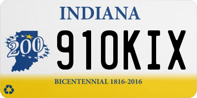 IN license plate 910KIX