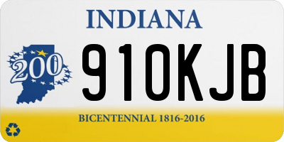 IN license plate 910KJB