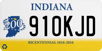 IN license plate 910KJD