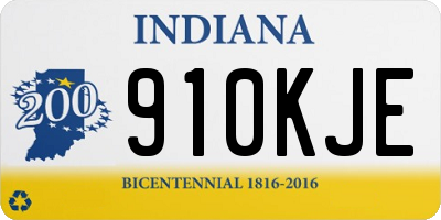 IN license plate 910KJE