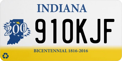 IN license plate 910KJF