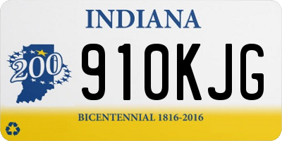 IN license plate 910KJG