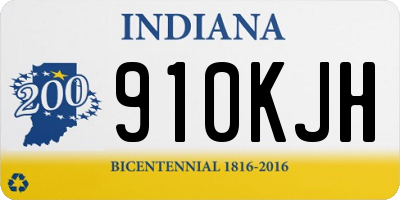 IN license plate 910KJH