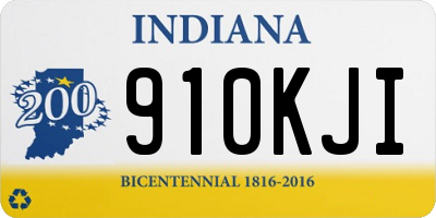 IN license plate 910KJI