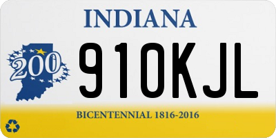 IN license plate 910KJL