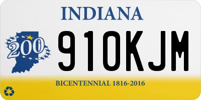 IN license plate 910KJM