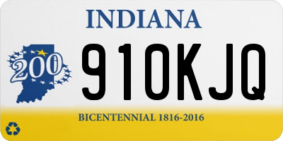 IN license plate 910KJQ