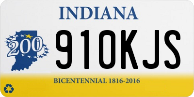 IN license plate 910KJS