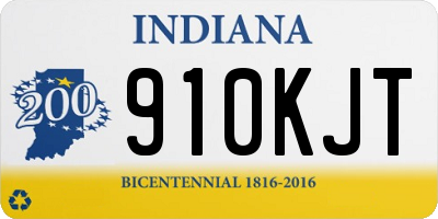IN license plate 910KJT