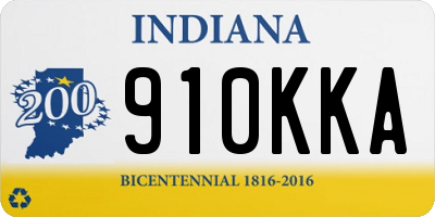 IN license plate 910KKA