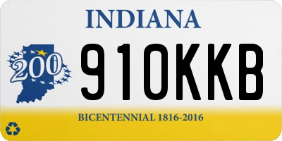 IN license plate 910KKB