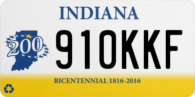 IN license plate 910KKF