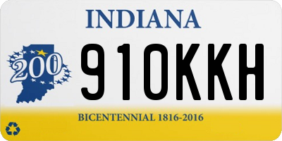 IN license plate 910KKH