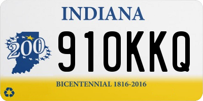 IN license plate 910KKQ
