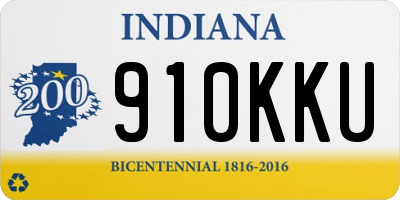 IN license plate 910KKU