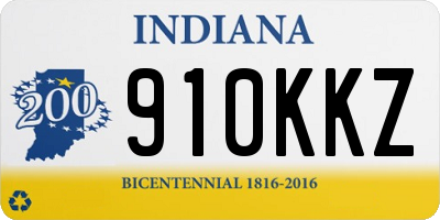 IN license plate 910KKZ