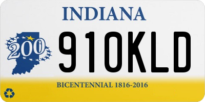 IN license plate 910KLD