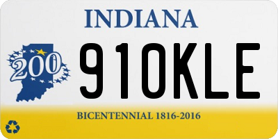 IN license plate 910KLE