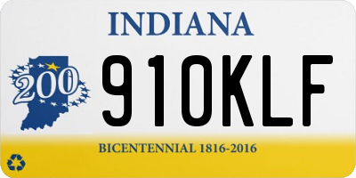 IN license plate 910KLF