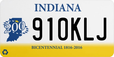 IN license plate 910KLJ