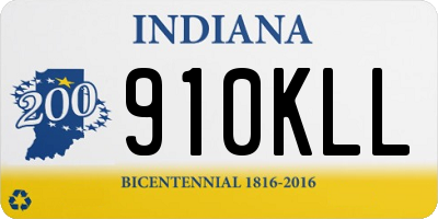 IN license plate 910KLL