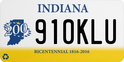IN license plate 910KLU