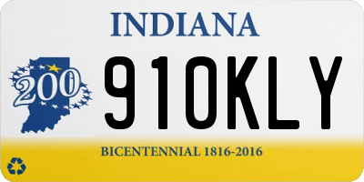 IN license plate 910KLY