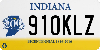 IN license plate 910KLZ