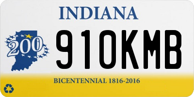 IN license plate 910KMB