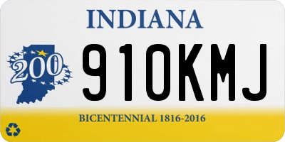 IN license plate 910KMJ
