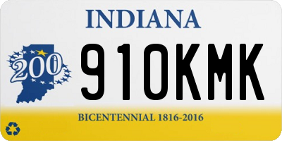 IN license plate 910KMK