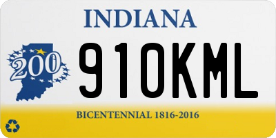 IN license plate 910KML