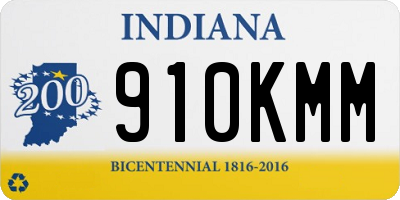 IN license plate 910KMM