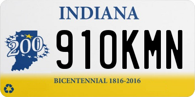 IN license plate 910KMN