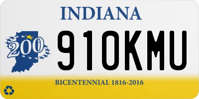 IN license plate 910KMU