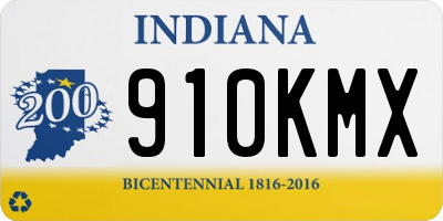 IN license plate 910KMX