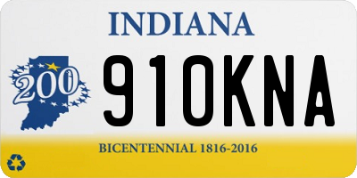 IN license plate 910KNA