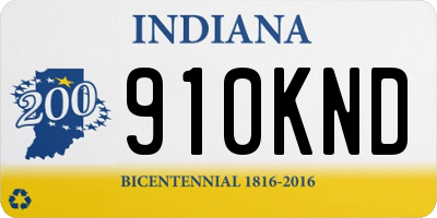IN license plate 910KND