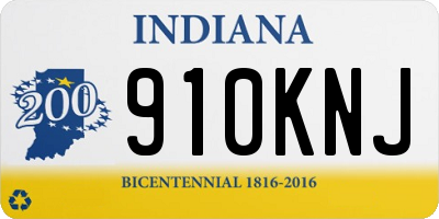 IN license plate 910KNJ