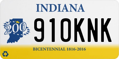 IN license plate 910KNK