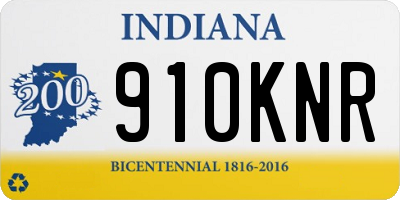IN license plate 910KNR