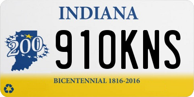 IN license plate 910KNS