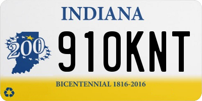 IN license plate 910KNT